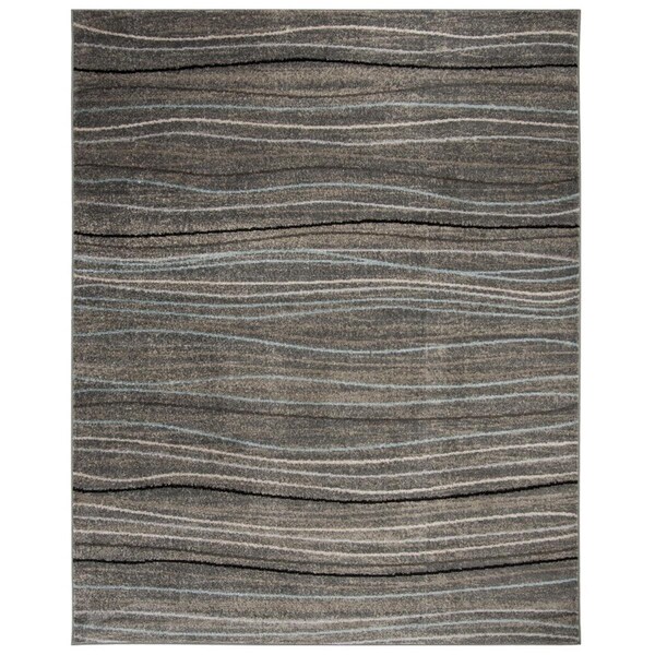 Safavieh Amsterdam Power Loomed Large Rectangular Area Rug Silver & Beige - 8 x 10 ft. AMS111G-8 - main